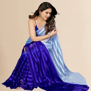 Striped-Padding-Satin-Silk-Saree-2