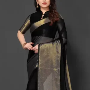 Fancy-South-indian-saree-with-blouse-piece-3