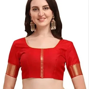 Pure-Bright-Red-Colour-Gold-Toned-Beautiful-Trendy-Banarasi-Silk-Woven-Designer-Saree-2