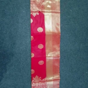 Pure-Bright-Red-Colour-Gold-Toned-Beautiful-Trendy-Banarasi-Silk-Woven-Designer-Saree-4